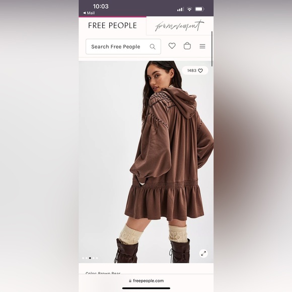 Free People Marty Smocked Mini Dress - Picture 2 of 6